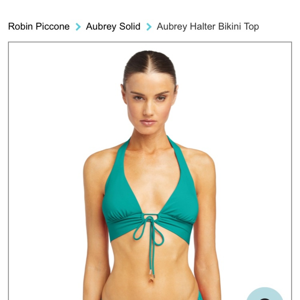 Brand NEW w/ tags, Robin Piccone Halter Bikini & High Waist Bottom in “Iceberg”